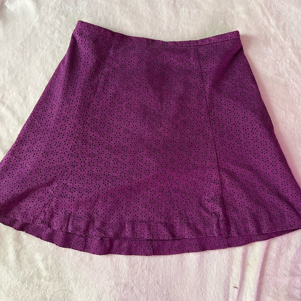 Purple flower punched circle skirt. Size small (0).
